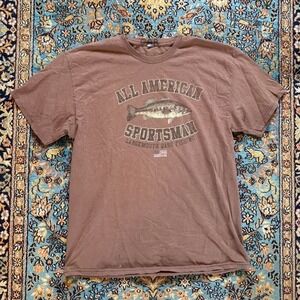 Vintage Brown All American Sportswear Bass T Shirt